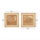 Set Of 2 Brown Wood Farmhouse Wall Decor, , alternate image number null