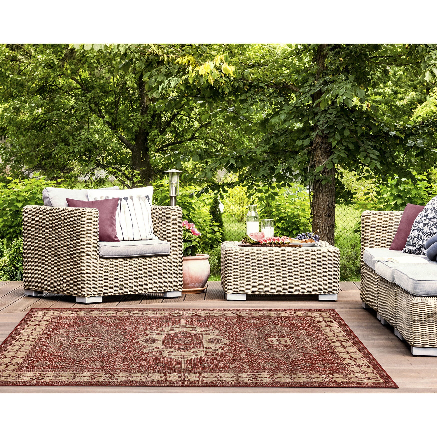 Carmel Kilim Indoor/Outdoor Area Rug Chili, , alternate image number 5