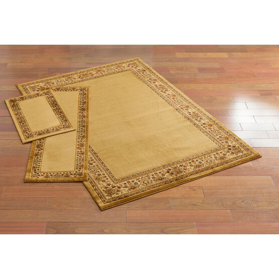 Decorative 3-Pc. Rug Set with Runner, GOLD IVORY, hi-res image number null