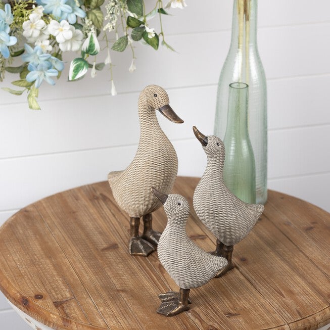 Duck (Set of 4) 8.25 inchesH, 10.375 inchesH Resin, BROWN, alternate image number null
