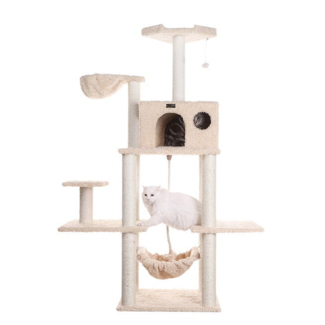 Mult-Level Real Wood Cat Tree Hammock Bed, Climbing Center, , alternate image number 6