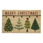 Merry Christmas Trees Doormat, BEIGE, hi-res image number null