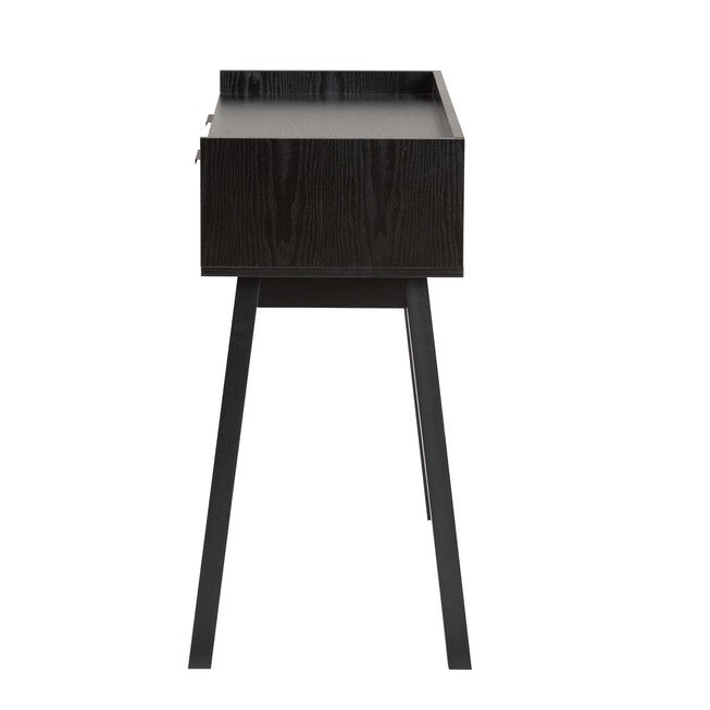 Kalani Mid-Century Modern Two-Tone Espresso Brown And Natural Brown Finished Wood 2-Drawer Console Table, , alternate image number 3