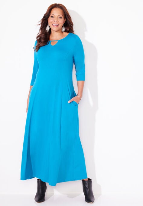 Free & Easy Maxi Dress (With Pockets), TURKISH TILE, hi-res image number null