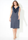 Liz&Me™ Long Applique Dress, NAVY LOBSTER GEO, hi-res image number null