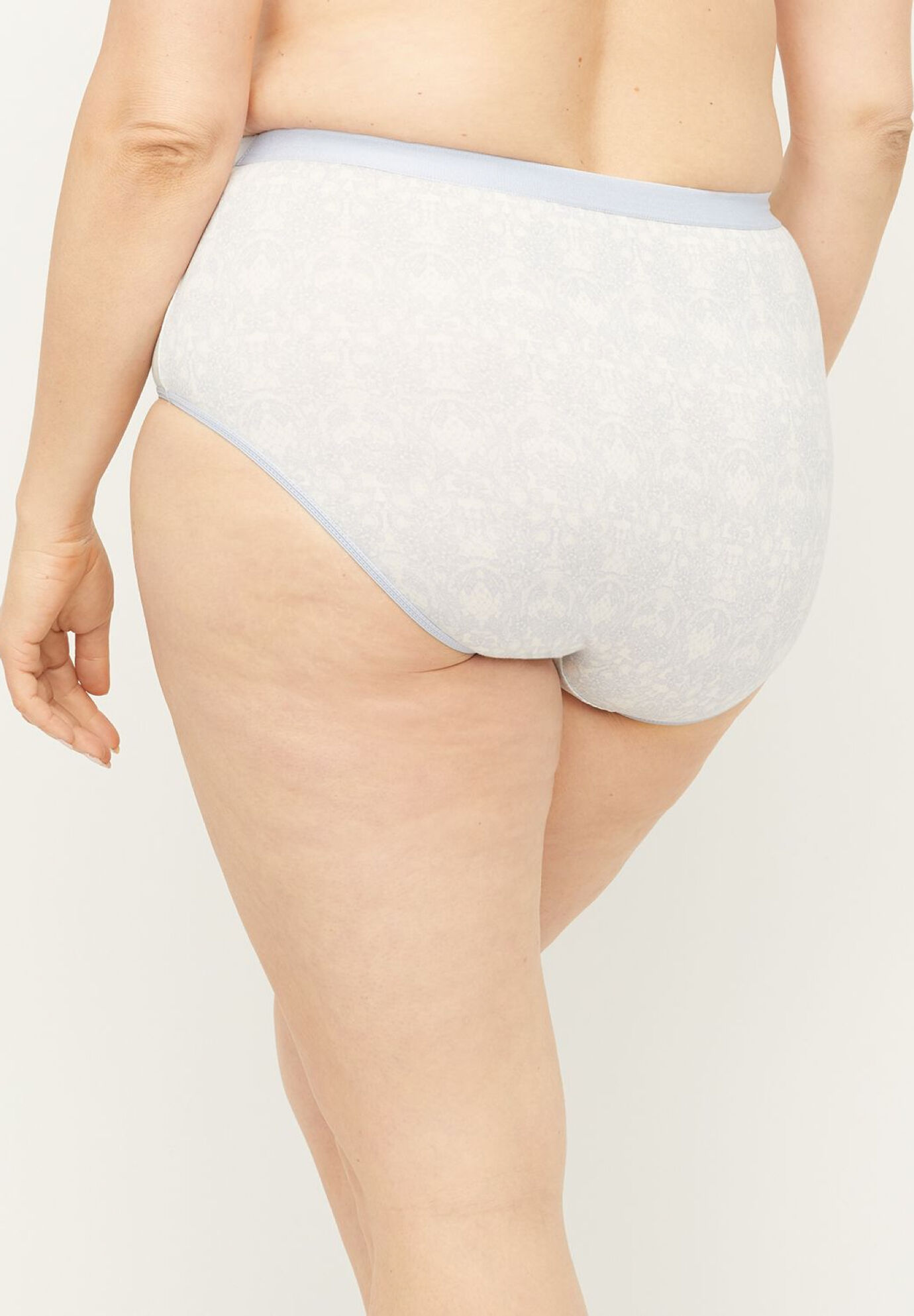 Catherines Full Brief Panties Underwear Cotton Blend White Plus Size 3X