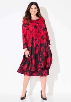 Modern Floral Jacket & Dress Duet