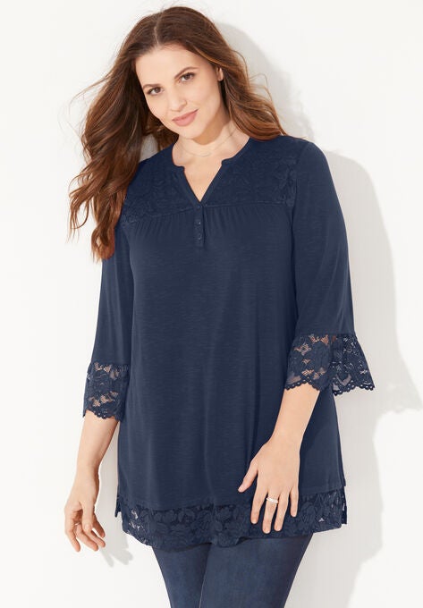 Modern Romance Duet Tunic, NAVY, hi-res image number null