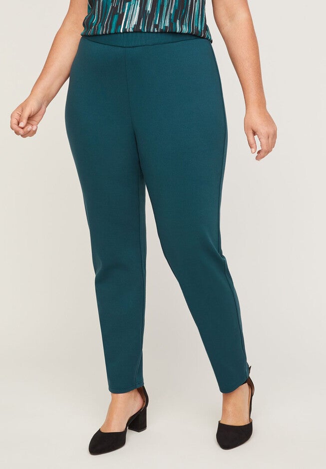 Black Label Pull-On Ponte Pant, ROYAL TEAL, hi-res image number null