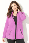 Micro Fleece Zip Jacket, PURPLE CACTUS FLOWER, hi-res image number null