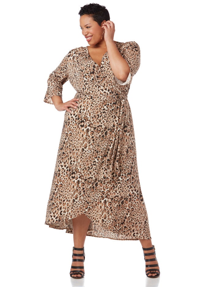 Black Label Cheetah Dress, PEARL IVORY, hi-res image number null