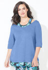 Racerback Tank & Tunic Duet, FRENCH BLUE TROPICAL FLORAL, hi-res image number null