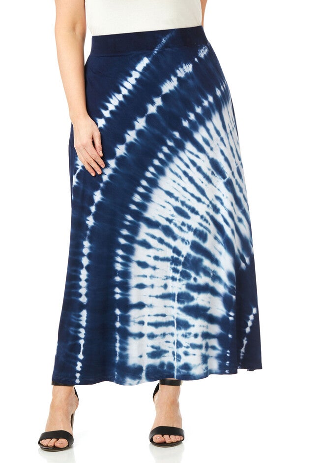 Peaceful Mind Tie-Dye Skirt, NAVY TIE DYE, hi-res image number null