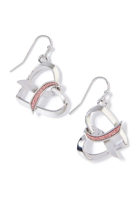 Powerful Pink Drop Earrings, SILVER, hi-res image number null