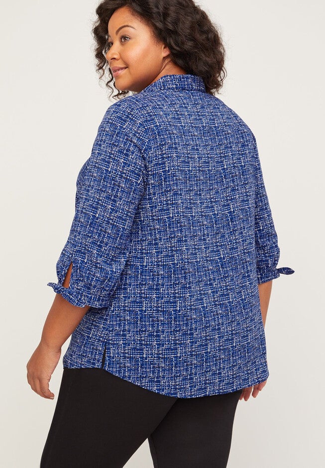 Signature Crepe Buttonfront Top, , on-hover image number 1