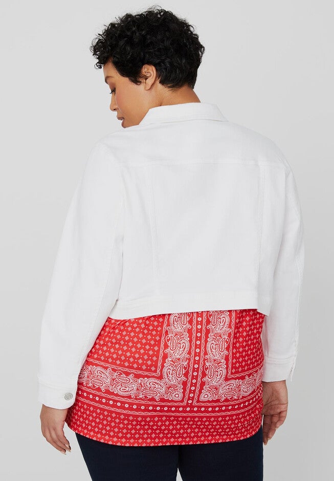 White Jean Jacket, , on-hover image number 1