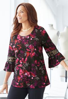 Dream Drape Bella Crochet Trim Top