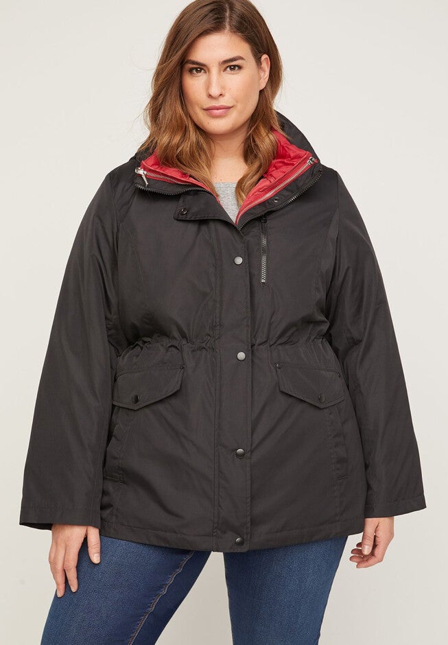3-In-1 Anorak With Puffer Coat, BLACK SNOW LEOPARD, hi-res image number 0