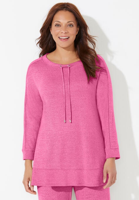 Impossibly Soft Drawstring Tunic, VINTAGE ROSE, hi-res image number null
