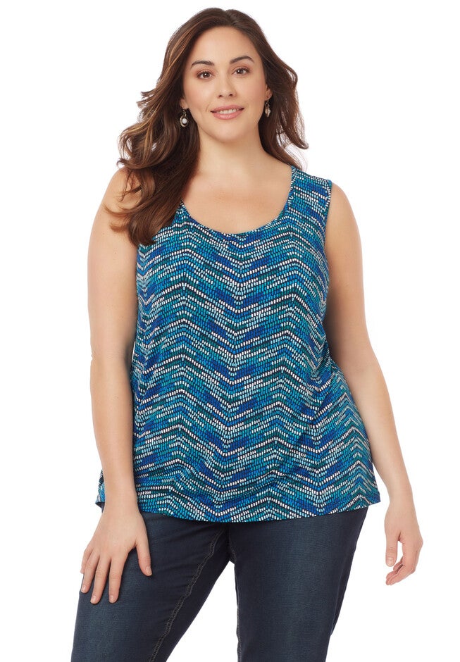 Mixed Print Tank, MARINER NAVY, hi-res image number 0