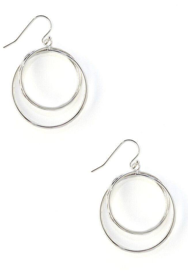 Overlapping Earrings, SILVER, hi-res image number null