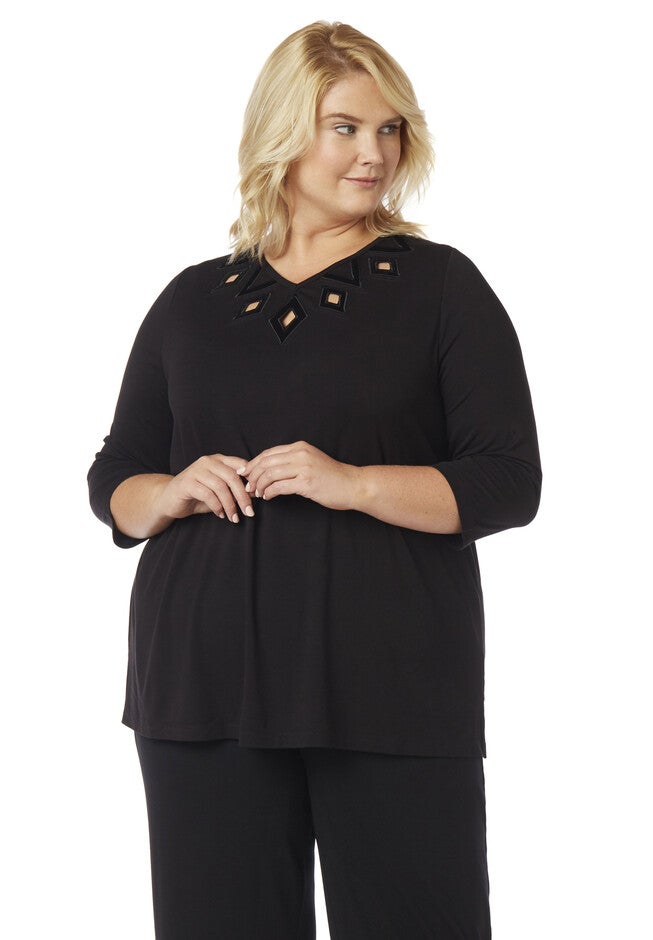 AnyWear Soft Elegance Tunic, BLACK, hi-res image number null