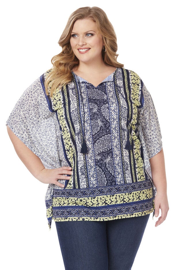 Prairie Sky Poncho, BUTTERCREAM, hi-res image number null