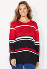 Liz&Me™ Stripe Pullover Sweater, CLASSIC RED STRIPES, hi-res image number null
