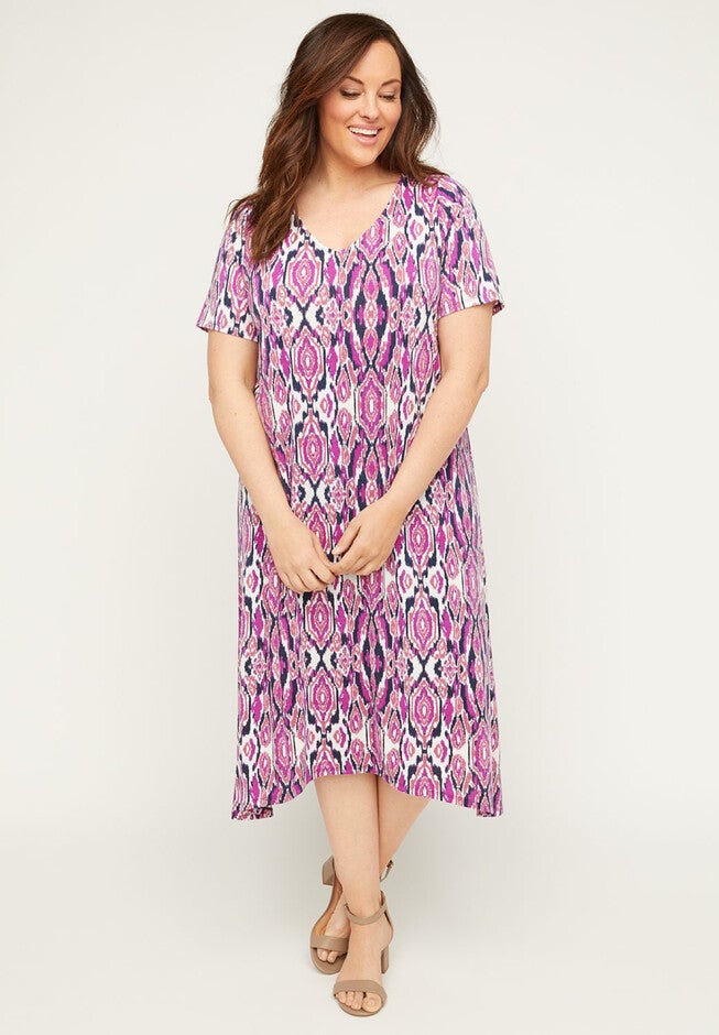 Sedona View A-Line Dress, ETHNIC PURPLE, hi-res image number null