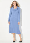 Cashmiracle™ Cowl Neck Pullover Sweater Dress, FRENCH BLUE, hi-res image number null