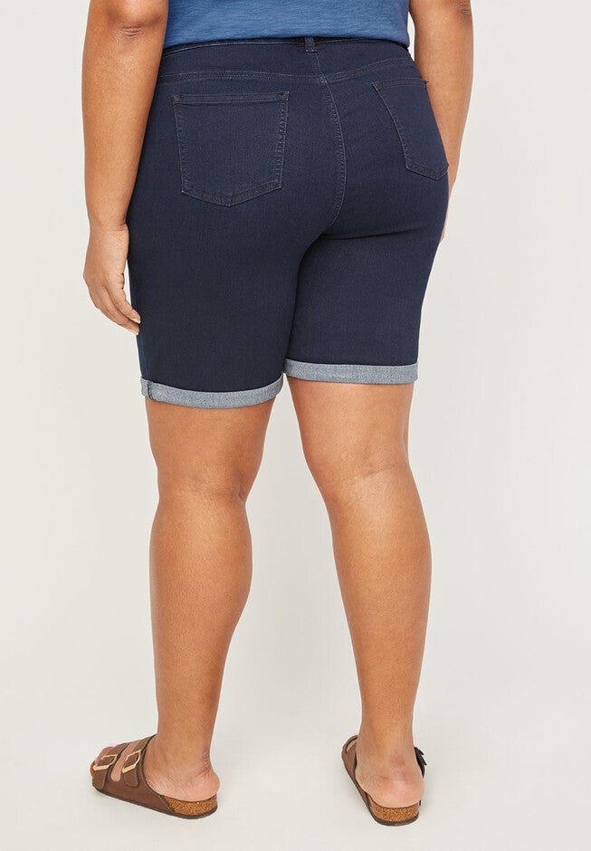 Denim Short With Rolled Cuff, , on-hover image number null
