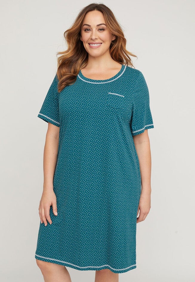 Dream On Sleepshirt, MOROCCAN BLUE DOT, hi-res image number null