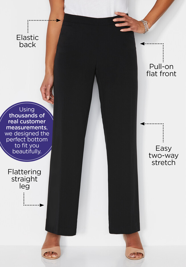 Bend Over® Women's Plus Size Elastic Waist Pull-On Pants