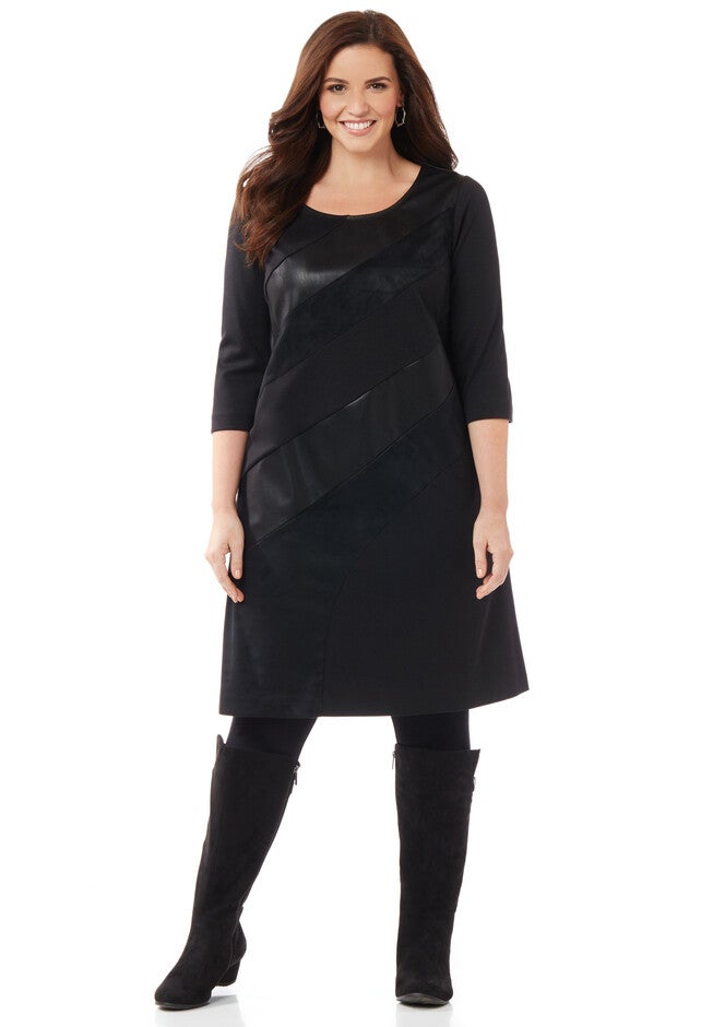 Midnight Texture Dress, BLACK, hi-res image number null