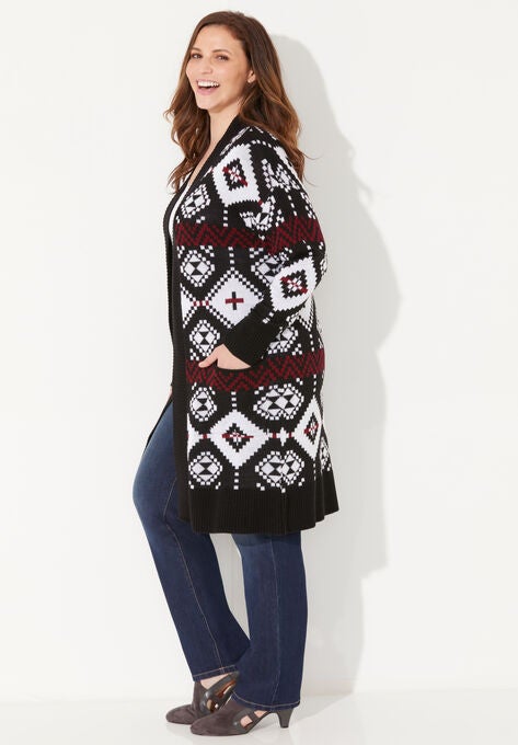 Classic Fair Isle Coatigan, , alternate image number null