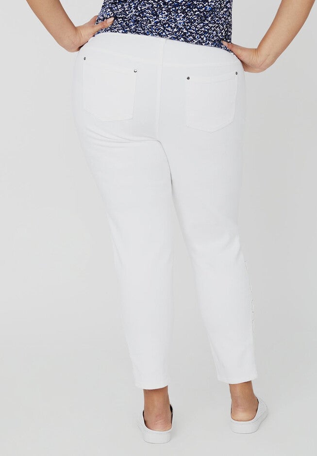 Curvy Collection Lace-Up White Jean, , on-hover image number null