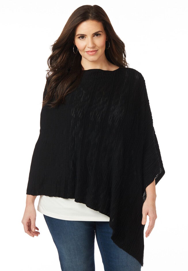 Canyon Song Poncho, BLACK, hi-res image number null