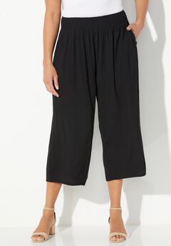 Plus Size Knit Capri Pants