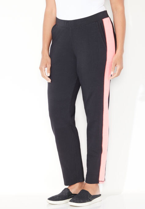 French Terry Active Pant, BLACK PINK SUNSET, hi-res image number null