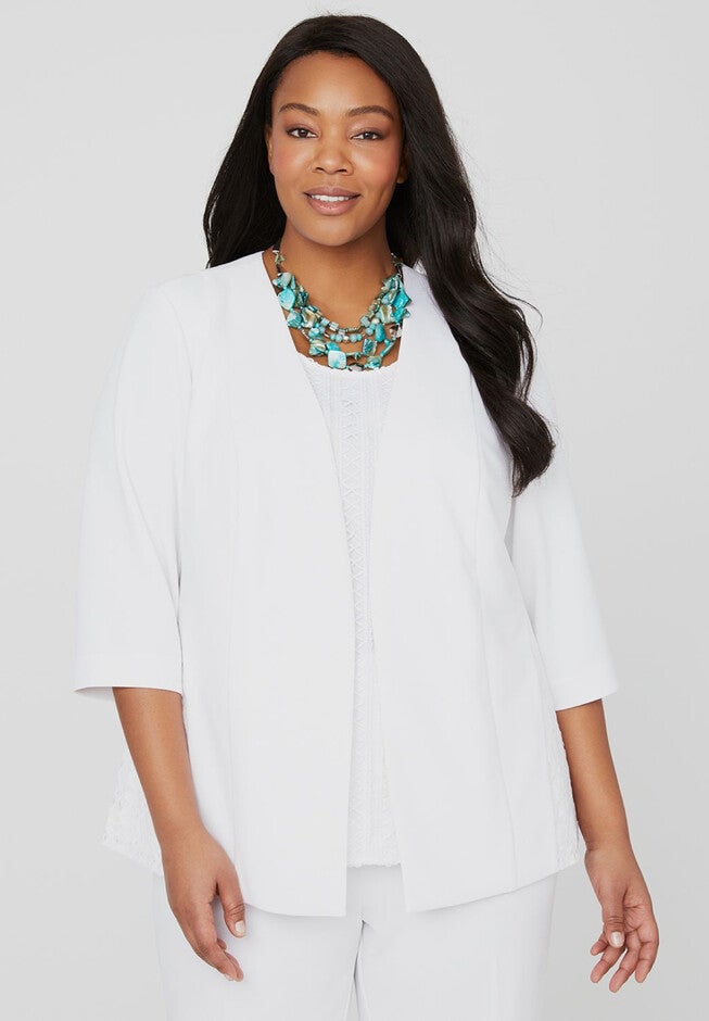 Black Label Love Lace Jacket, WHITE, hi-res image number null