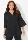 Affinity Chain Pleated Blouse, BLACK, hi-res image number 0