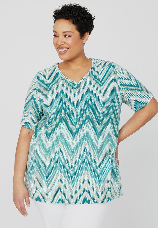 Radiant Zig-Zag Tee, MALDIVES SHORE, hi-res image number null
