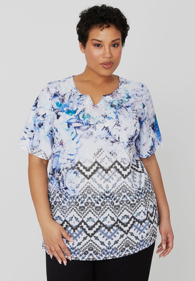 Blended Stitch Top, ULTRAMARINE, hi-res image number null