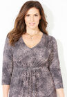 Curvy Collection Drape Front Dress, , alternate image number null