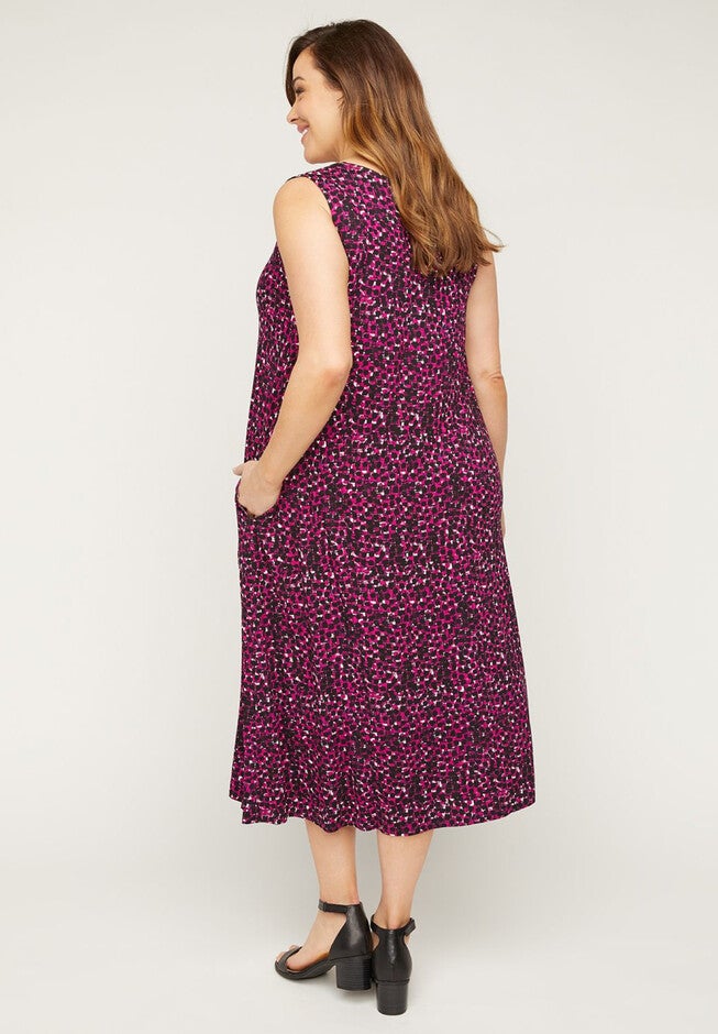 AnyWear Magenta Ease Dress with Pockets, , on-hover image number null