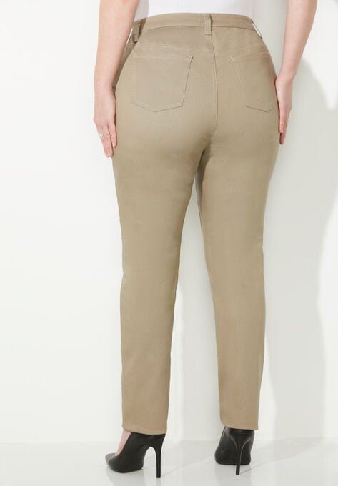 Sateen Stretch Curvy Pant, , alternate image number null