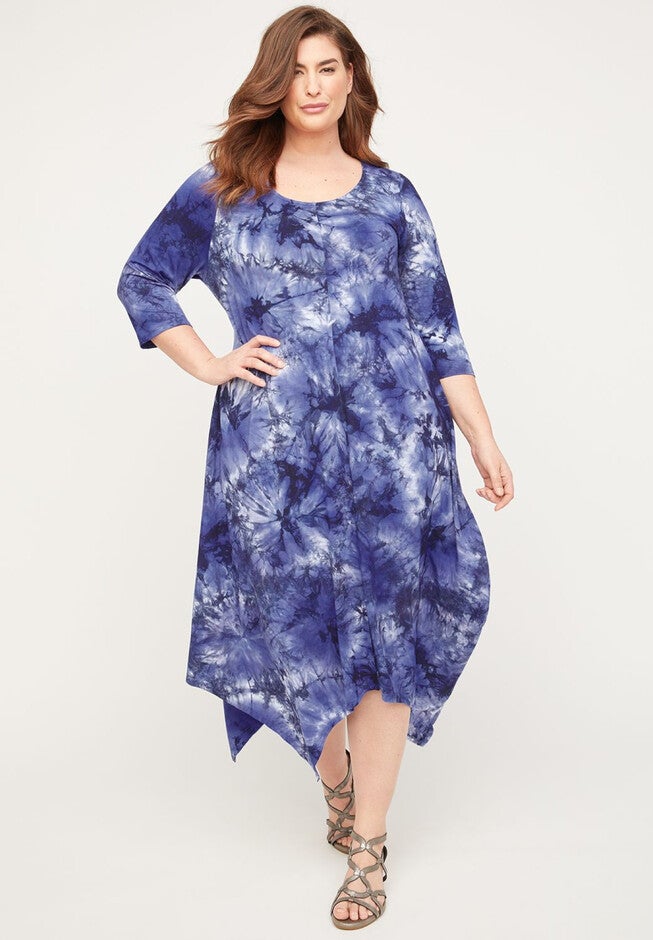 Prospect Hill A-Line Dress, BLUE DYE EFFECT, hi-res image number null