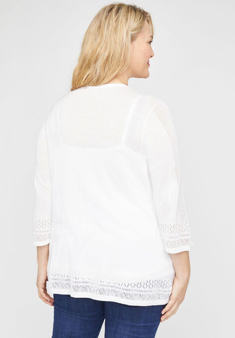 Embroidered Lace Cardigan, , on-hover image number null