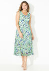 Printed Lace Dress, WHITE FLORAL, hi-res image number null