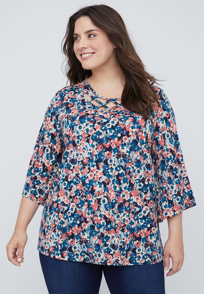 Sweetbriar Top, MULTI FLORAL PRINT, hi-res image number null
